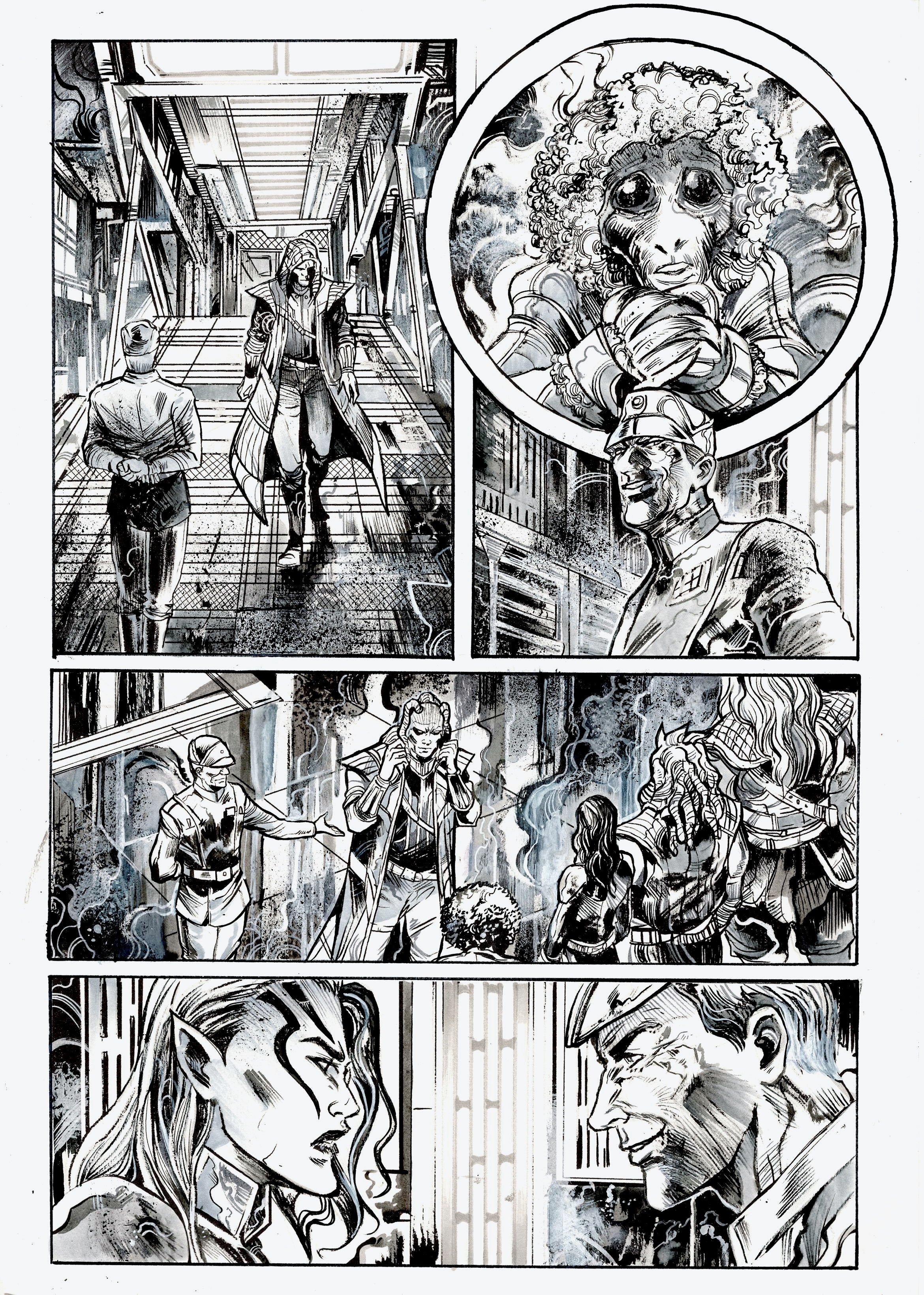 Vincenzo Riccardi Original Art Star Wars: Tales From The Death Star Page 4