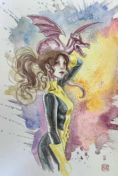 David Mack Original Art Kitty Pryde Marvel SNAP Published Art