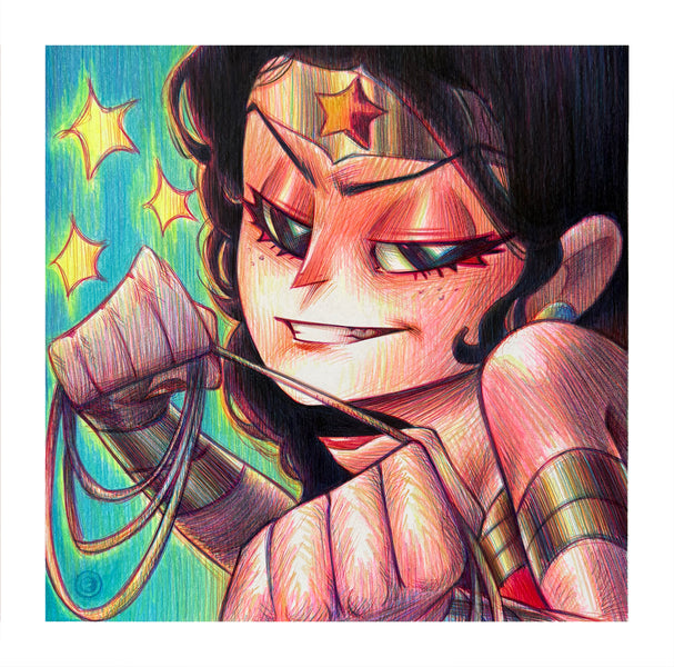 Eduardo Vieira Original Wonder Woman Illustration