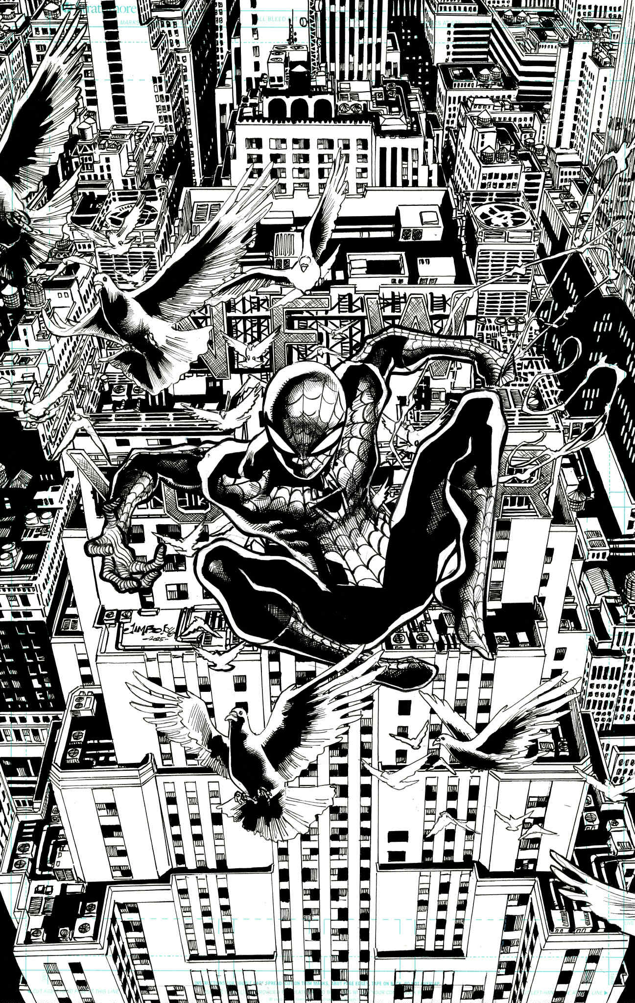 Jimbo Salgado Original Art The Amazing Spider-Man Illustration