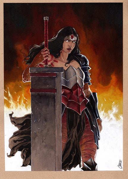 Guillaume Martinez Original Art Absolute Wonder Woman Illustration