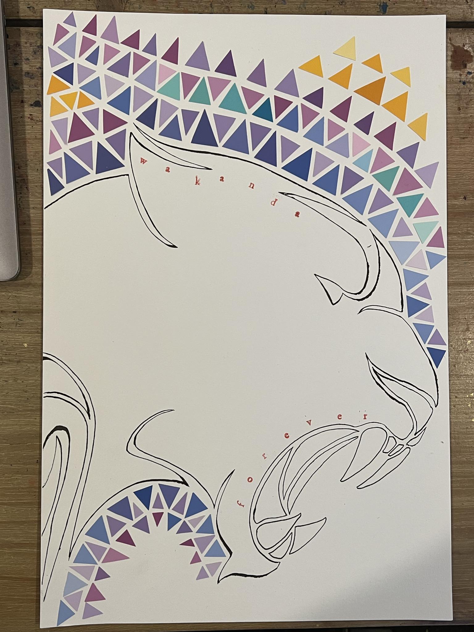 David Mack Original Art Marvel Knights: The World to Come #1 Black Panther and Storm Cover (includes 2 pieces of original art - see more photos)