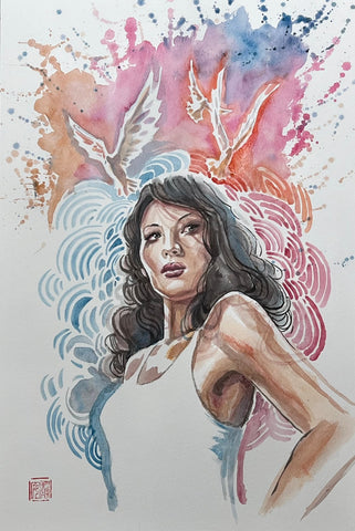 David Mack Original Art Jessica Jones (Comics Version) Illustration