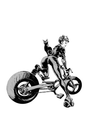 Yona Saura Original Art Catwoman Illustration