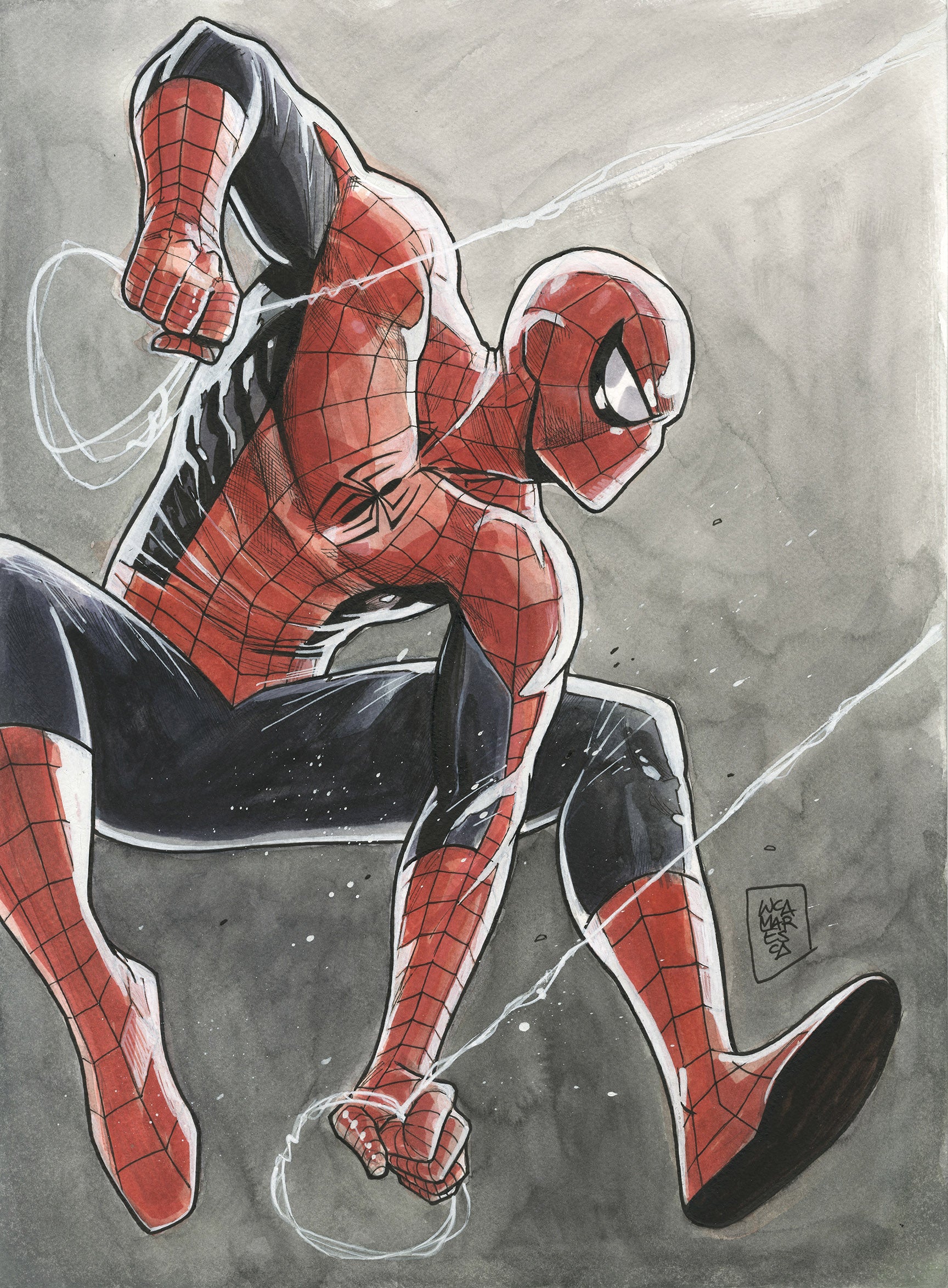 Luca Maresca Original Art Spider-Man Illustration