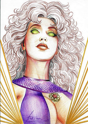 Fred Ian Original Art Starfire DC Heroines Collection Illustration
