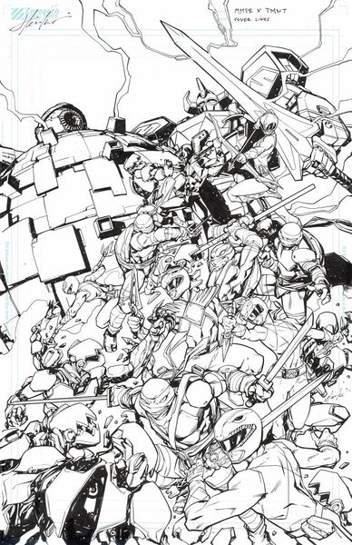 Hendry Prasetya Original Art MMPR TMNT III #4 Cover