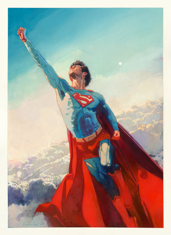 Andrea Cucchi Original Art Superman Illustration