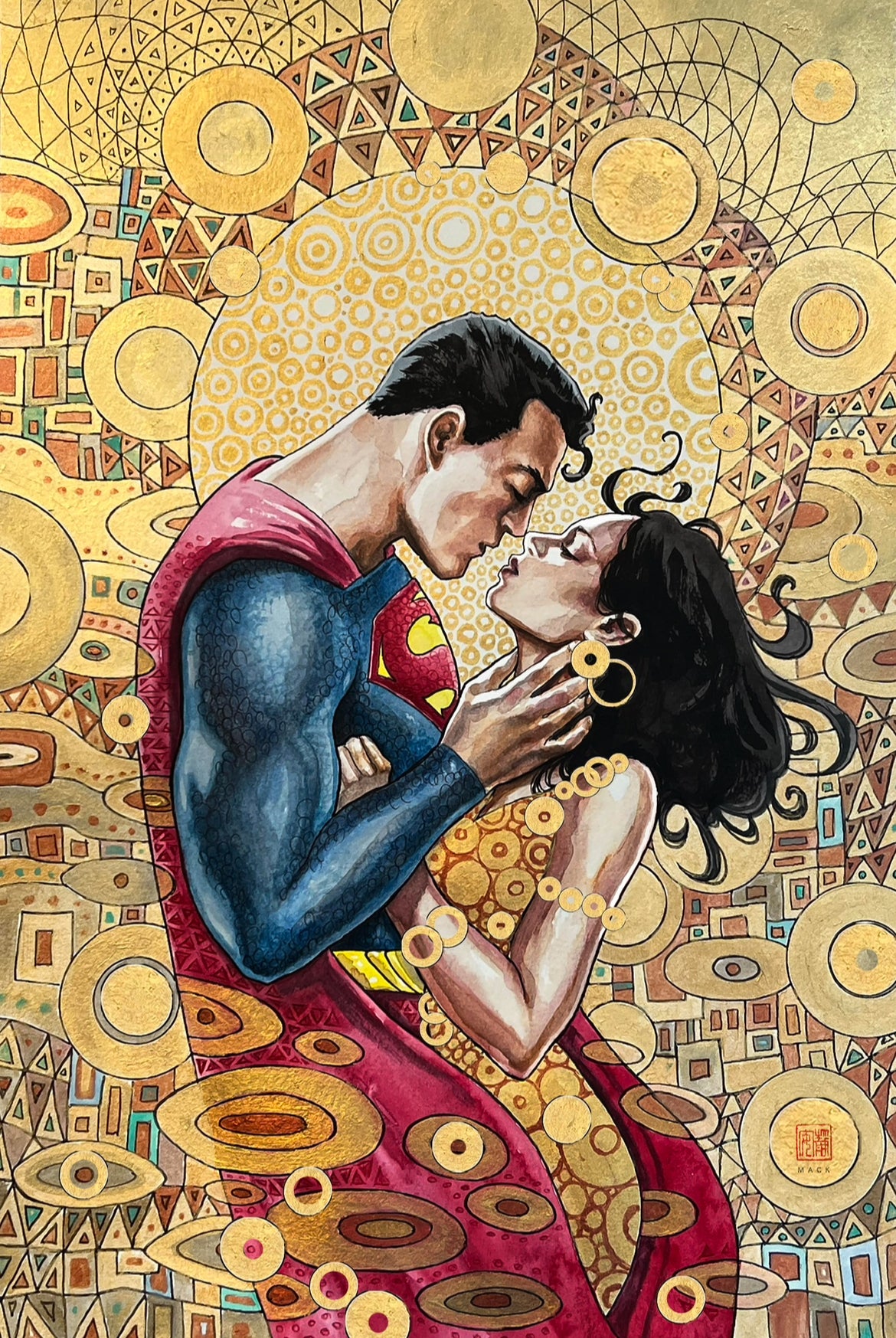 David Mack 'The Kiss' Superman & Lois Lane 12x18