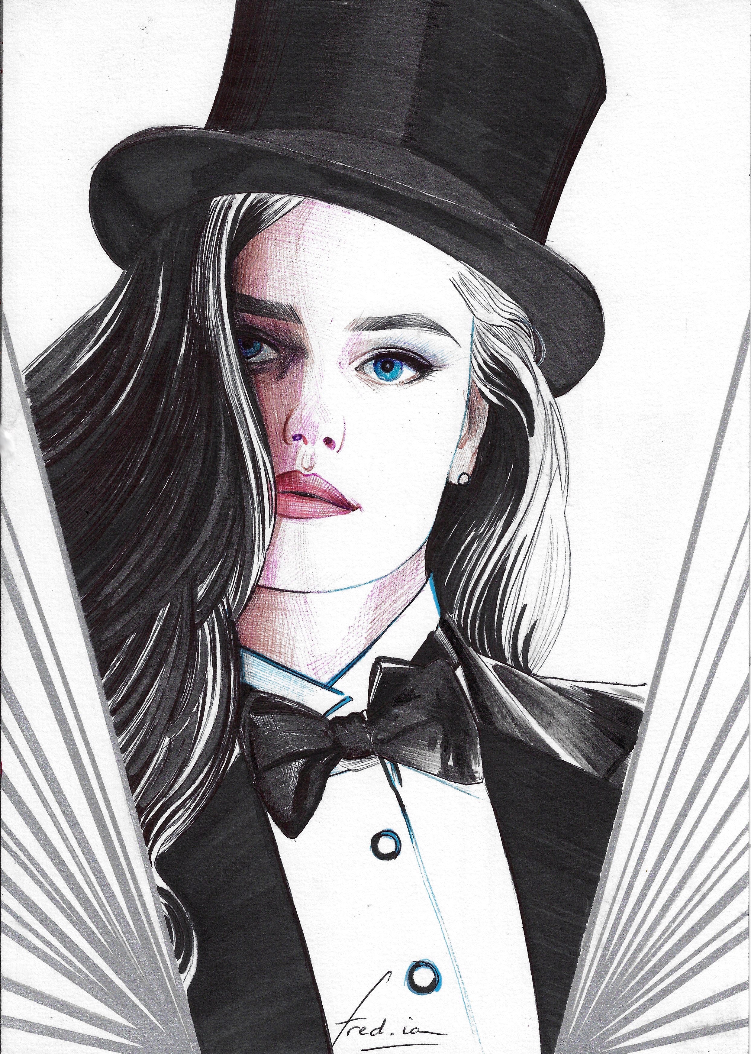 Fred Ian Original Art Zatanna DC Heroines Collection Illustration