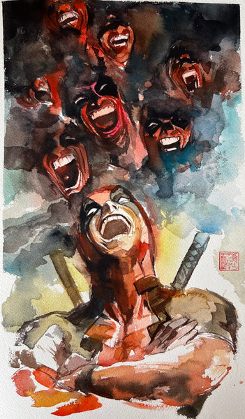 Ito Original Art Deadpool Illustration