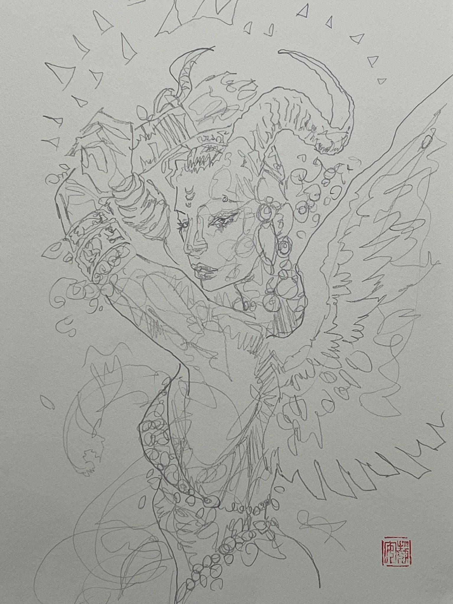David Mack Original Art Top Cow The Darkness #1 Cover Pencil Prelim