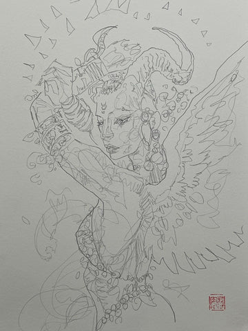 David Mack Original Art Top Cow The Darkness #1 Cover Pencil Prelim