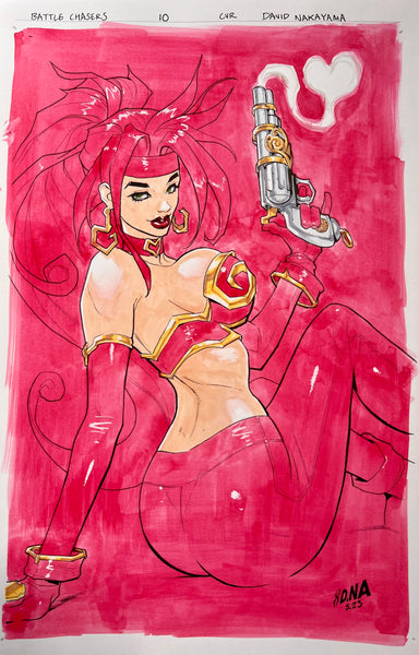 David Nakayama Original Art Battle Chasers #10 Red Monika Cover
