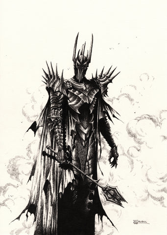 Claudiu Limbasan Original Art Sauron Lord of the Rings Illustration