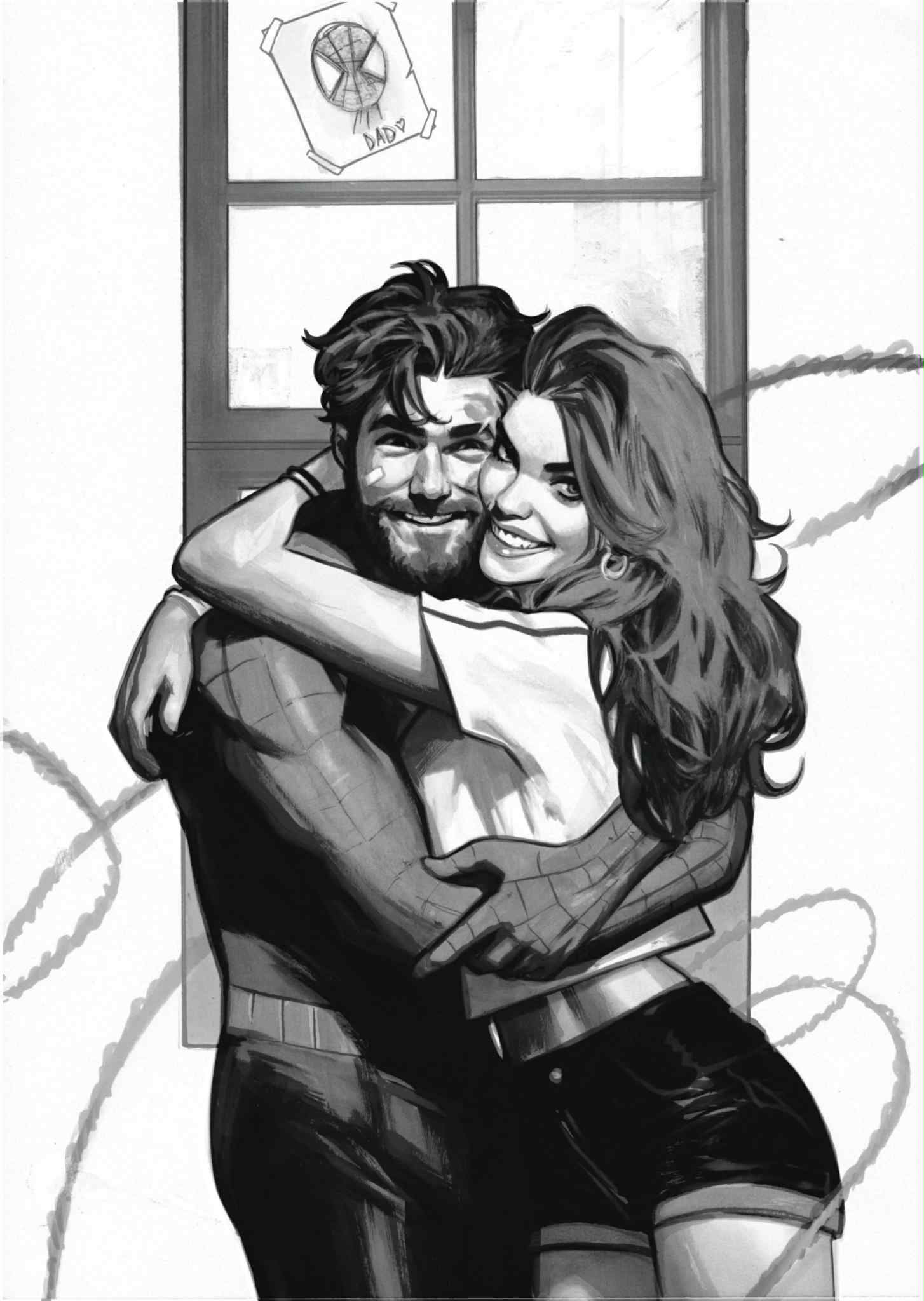 Francesco Tomaselli Original Art Peter Parker & Mary Jane Illustration
