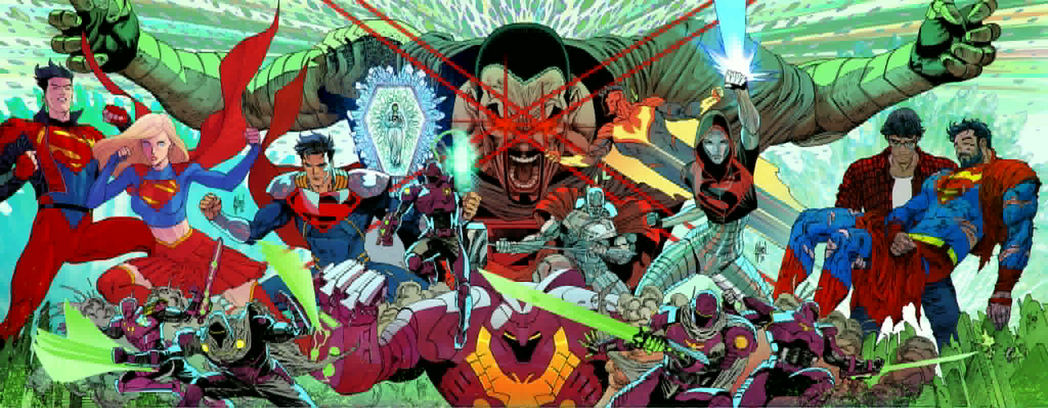 Guillem March Original Art KINGDOM OF ZOD 4 Connecting Covers