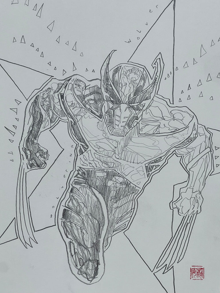 David Mack Original Art Ultimate Wolverine #1 Pencil Cover (also published as a pencil cover variant) Comic Art