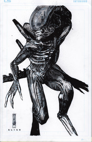 Chris Shehan Original Art Alien Illustration