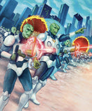 Casey Parsons Original Art Overpower The Flaxans Invincible Published Card Art