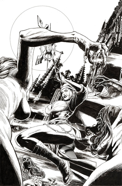 Riccardo Latina Original Art Marian Heretic Cover