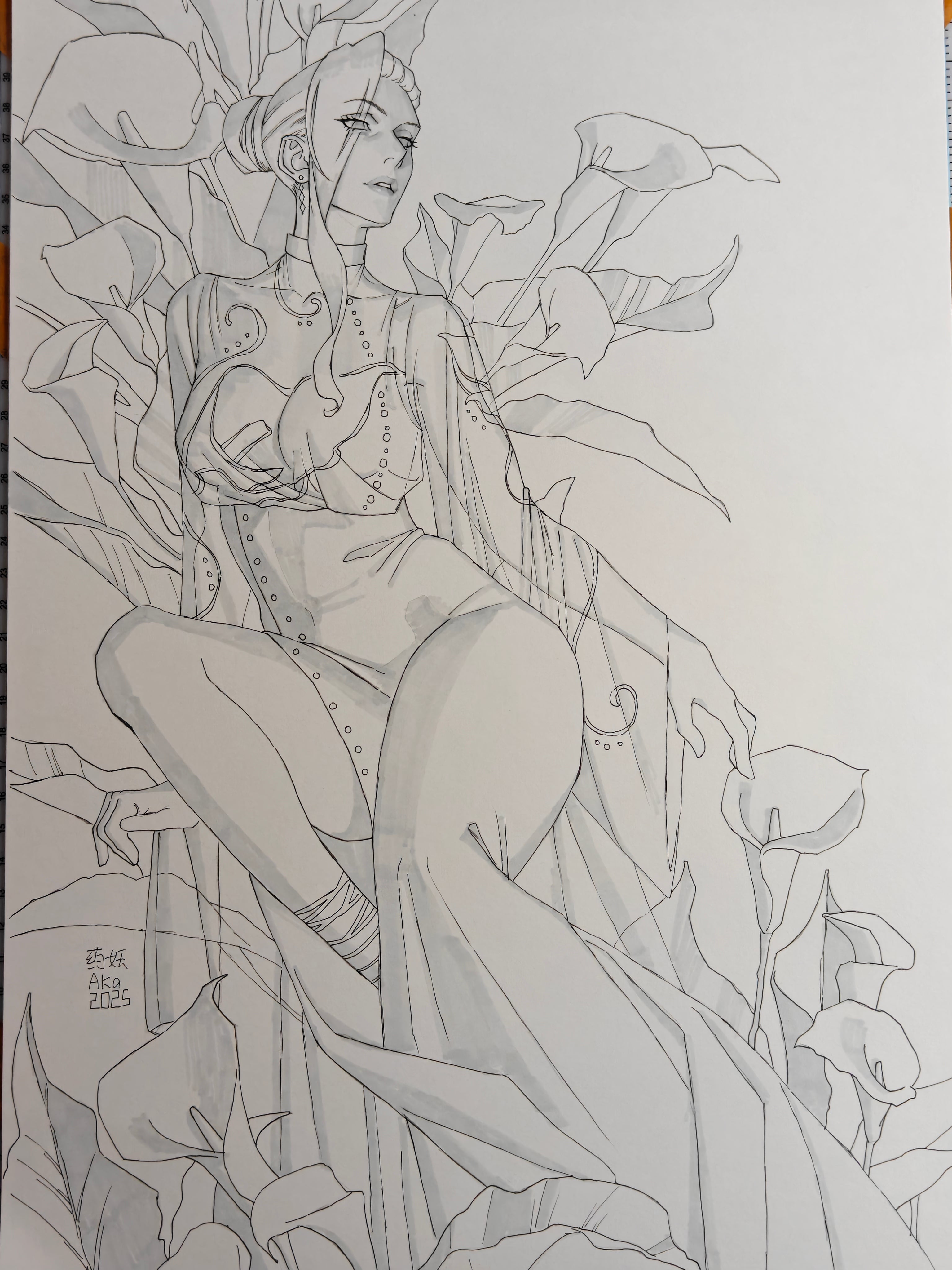 AKA Original Art X-Men: Hellfire Vigil #1 Emma Frost Cover