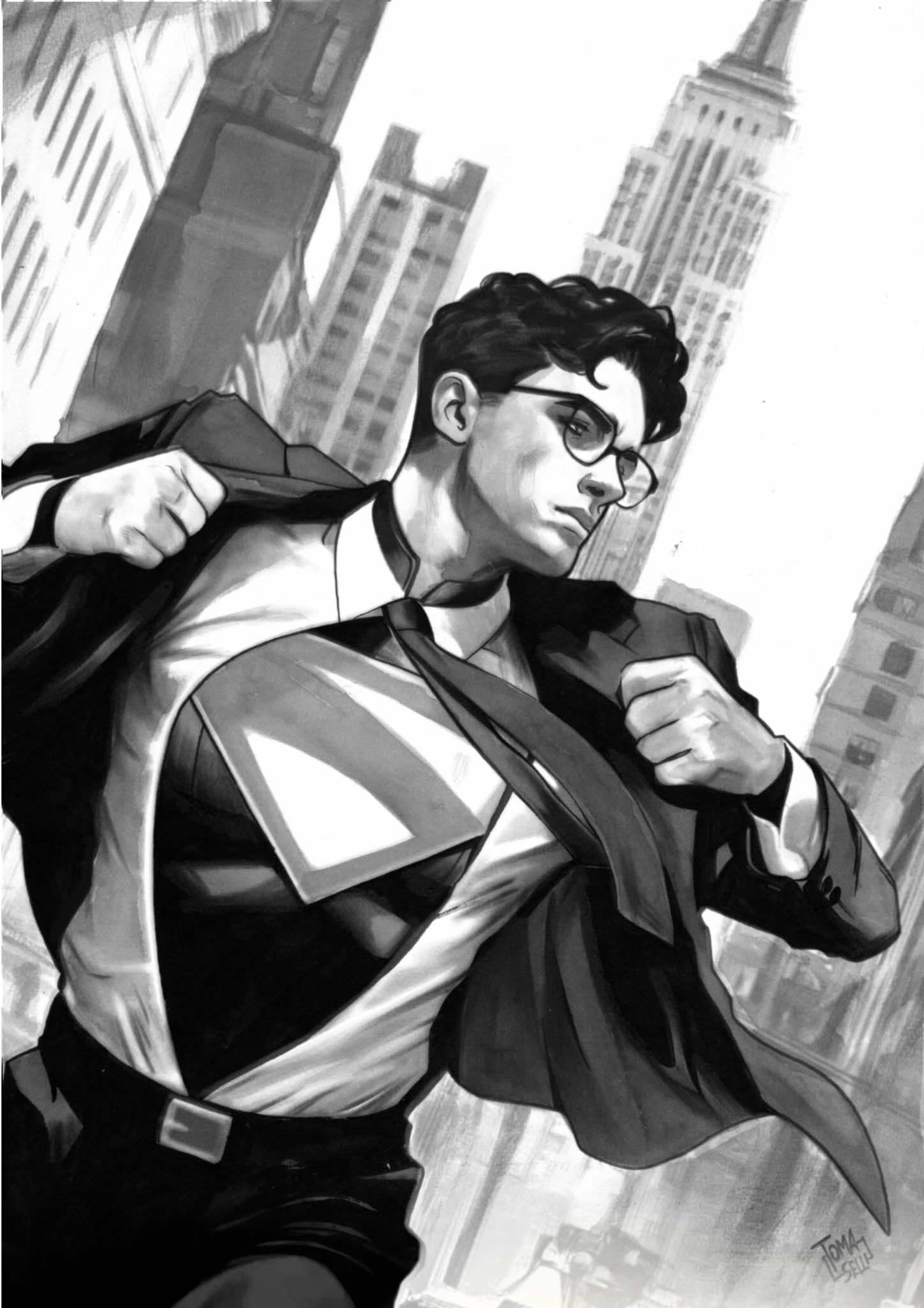 Francesco Tomaselli Original Art Superman Illustration