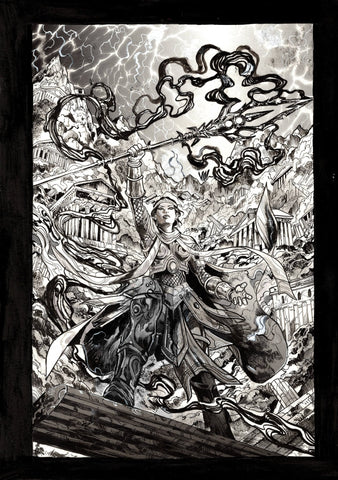 Vincenzo Riccardi Original Art Magic: The Gathering: Untold Stories - Elspeth #1 Cover