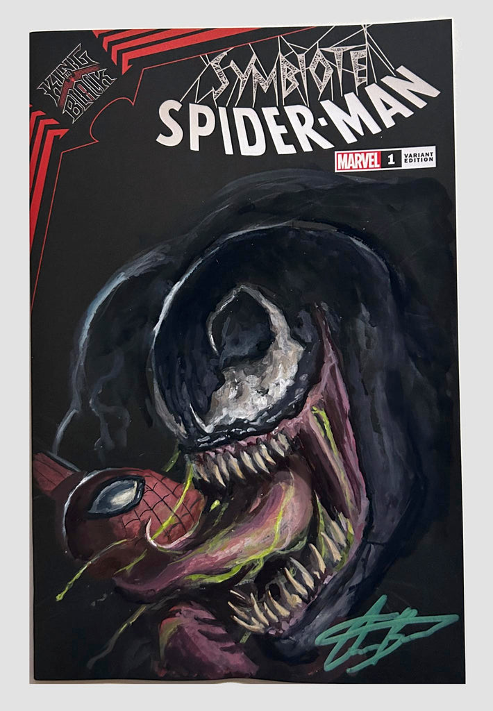 Aaron Bartling Original Art Venom Blank Cover Illustration Comic Art