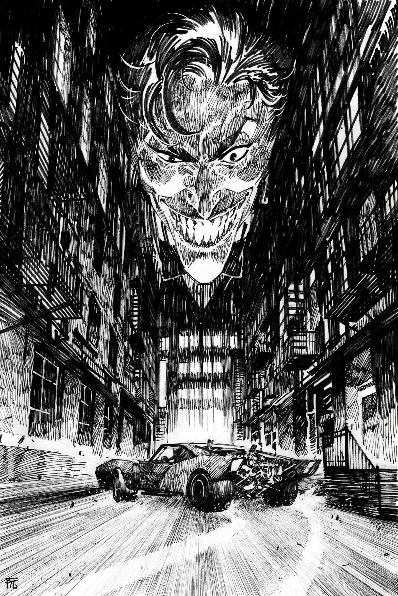 Dike Ruan Original Art Joker Illustration