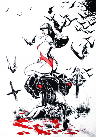 Yona Saura Original Art Vampirella Armageddon #1 Cover