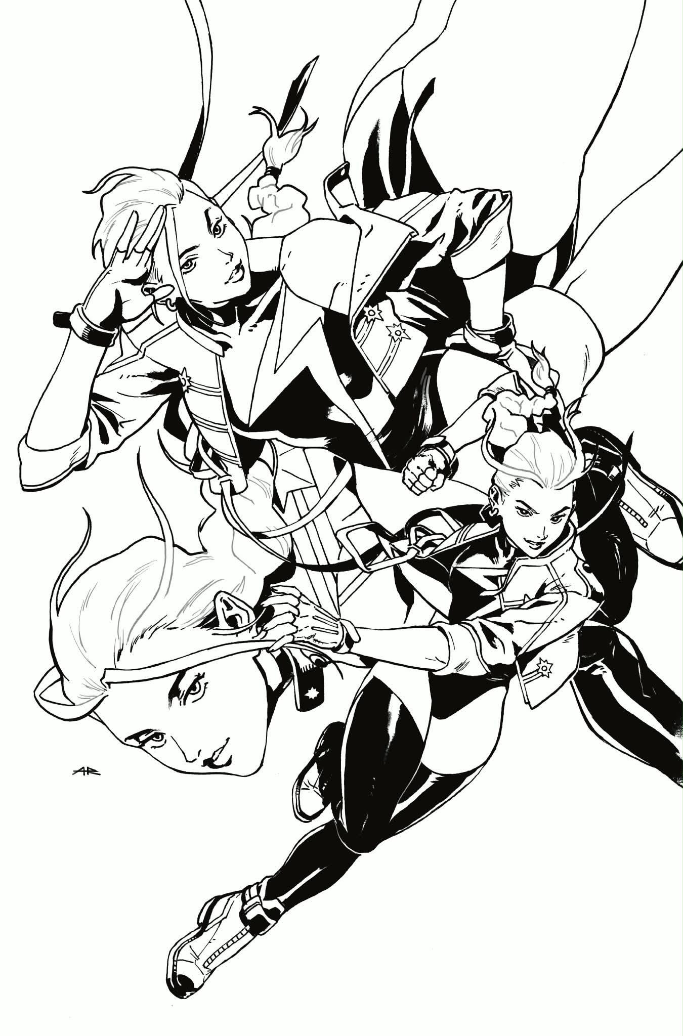 Anand Ramcheron Original Art Captain Marvel: Dark Past #3 Cover