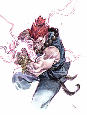 Dike Ruan Original Art Street Fighter Akuma Illustration