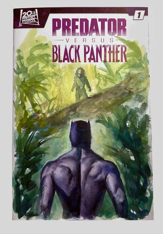 Aaron Bartling Original Art Black Panther Blank Cover Illustration