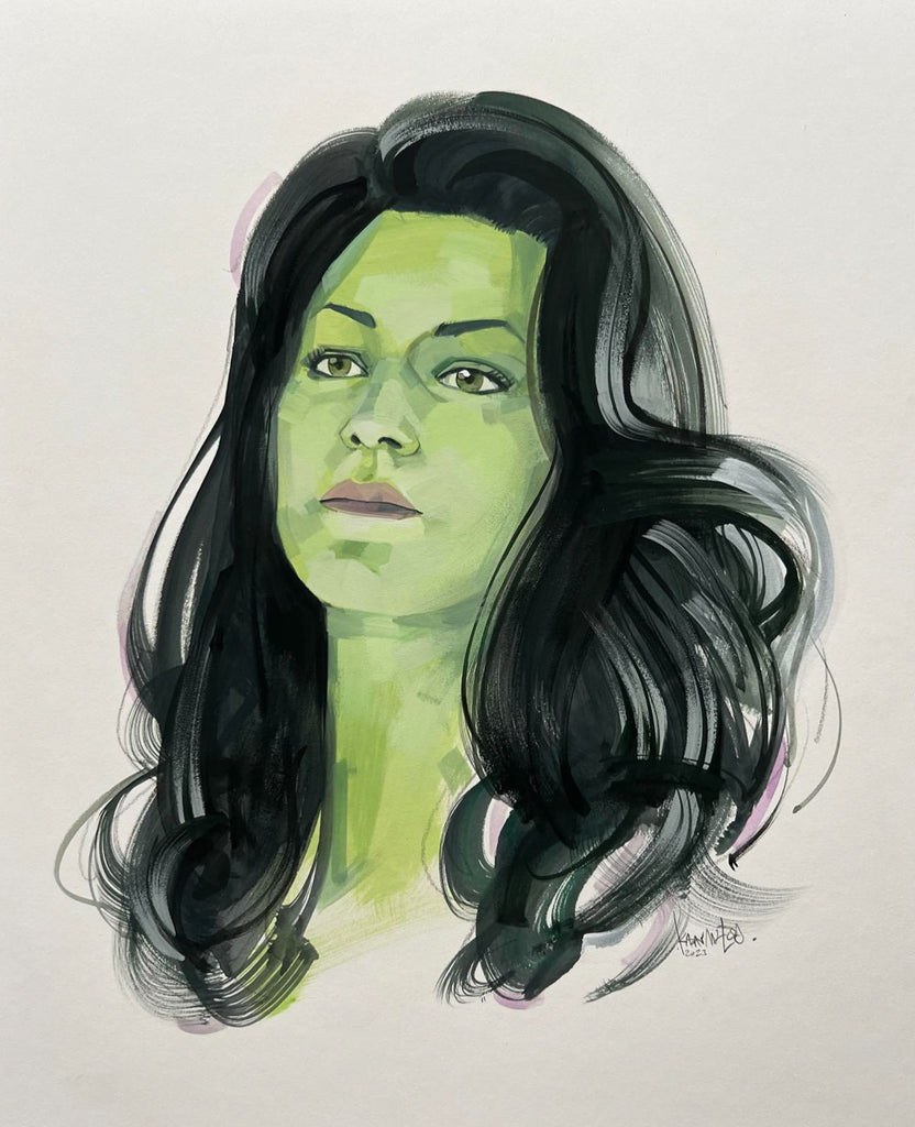 Kagan McLeod Original Art Disney Plus She-Hulk Character Study Comic Art