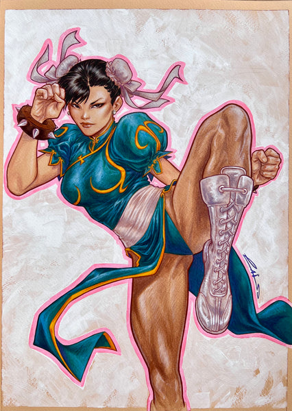 Emilio Laiso Original Art Chun-Li Street Fighter Illustration