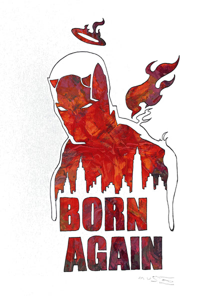 David Mack Daredevil: Born Again White Variant 12x18