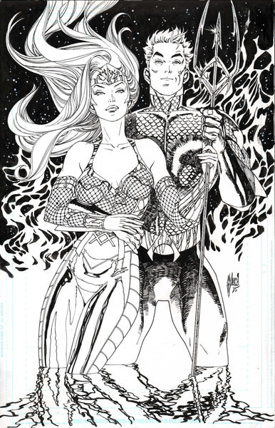 Guillem March Original Art Emperor Aquaman #15 Cover