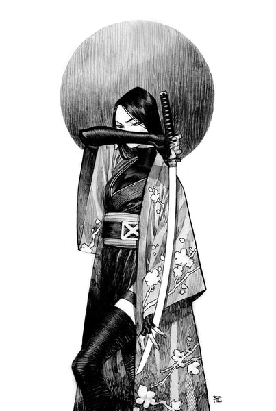 Dike Ruan Original Art Psylocke: Ninja #1 Cover