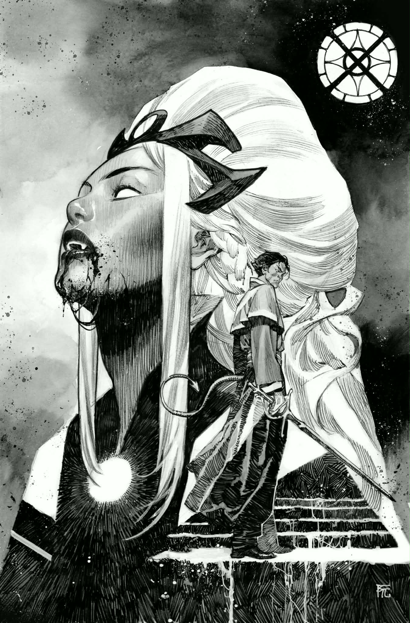 Dike Ruan Original Art Midnight X-Men #1 Cover