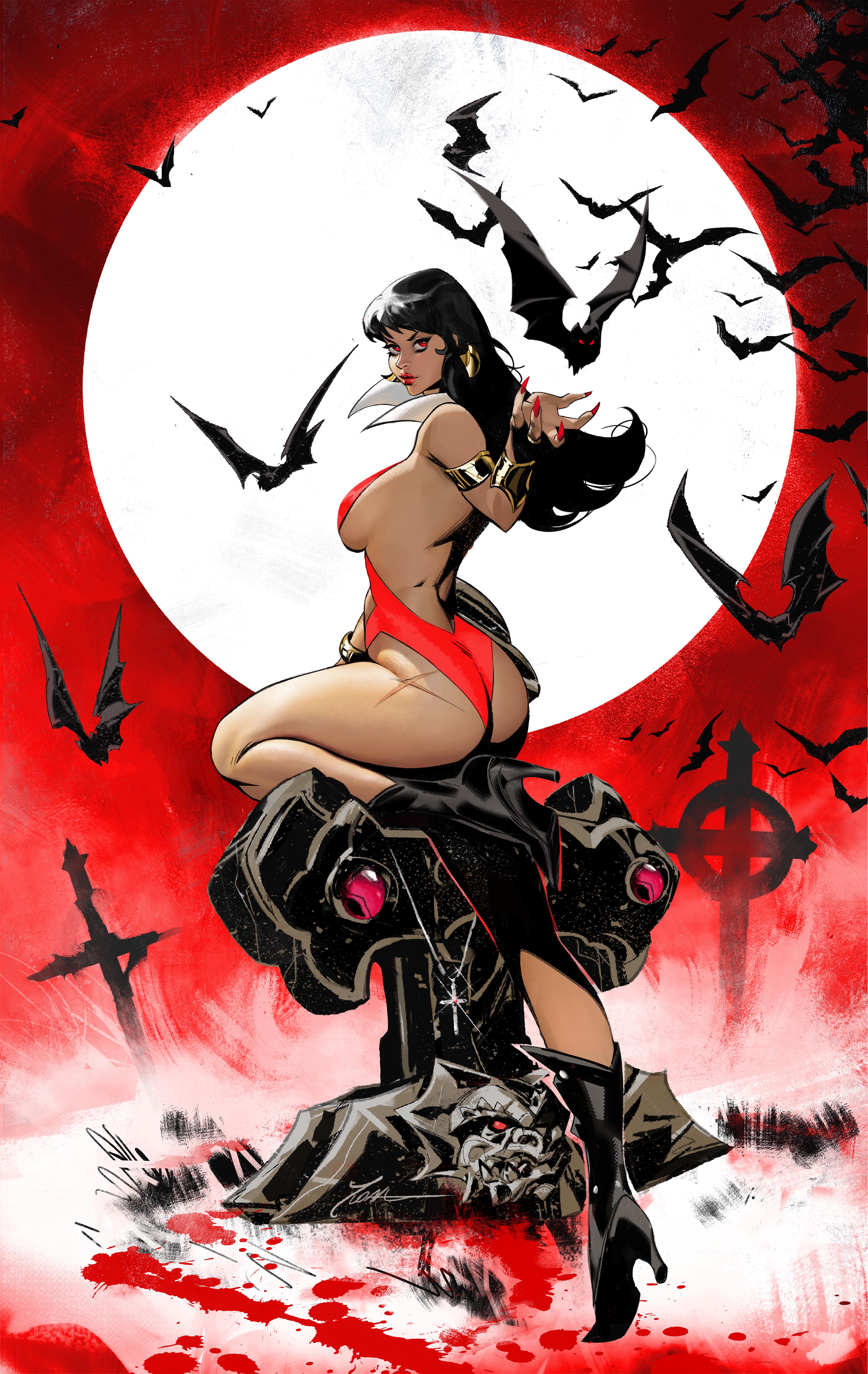 Yona Saura Original Art Vampirella Armageddon #1 Cover