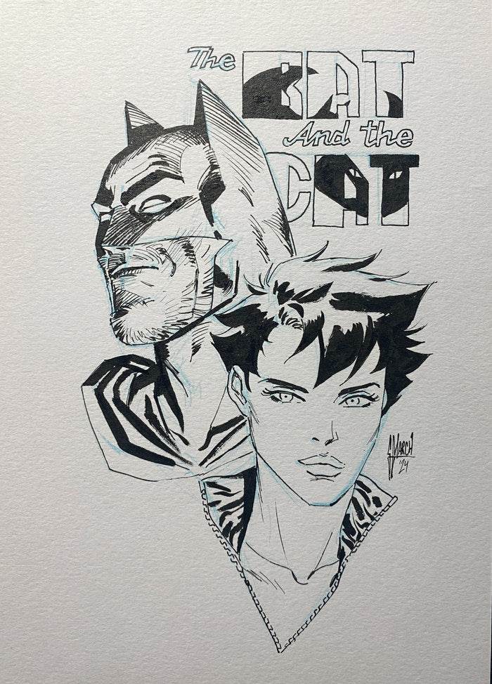 Guillem March Original Art Batman & Catwoman Illustration 3