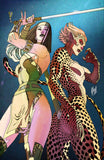 Guillem March Original Art Cheetah and Cheshire Rob the Justice League #2 Cover