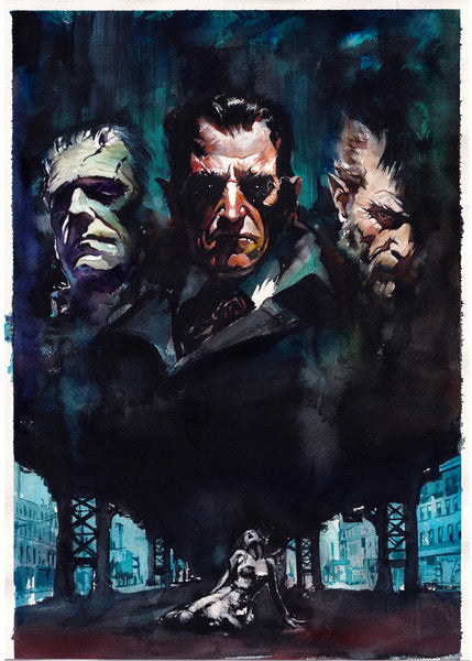 Ito Original Art Orbit: History of Classic Monsters GoodFellas Homage Cover