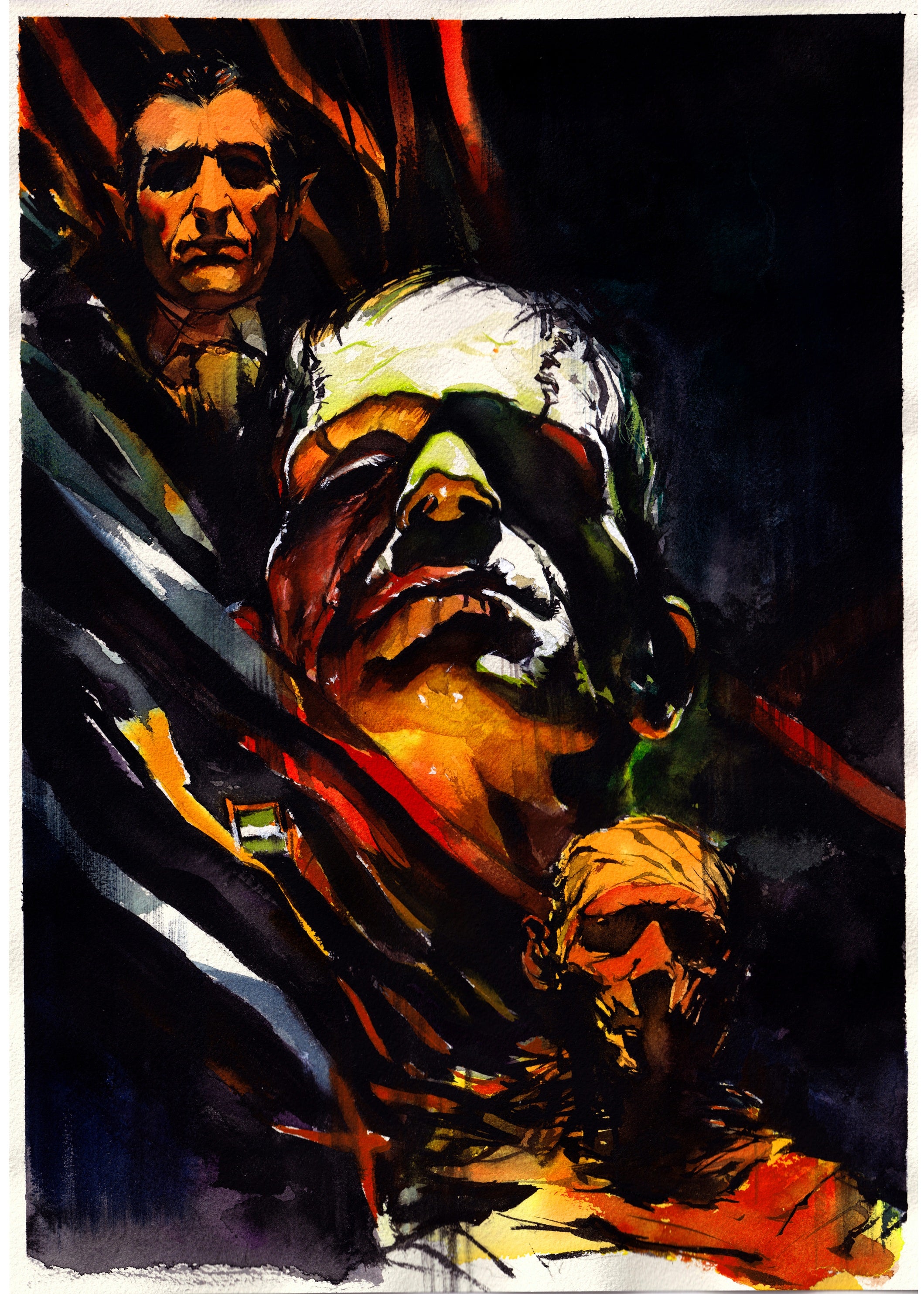 Ito Original Art History of Classic Monsters Homage Cover