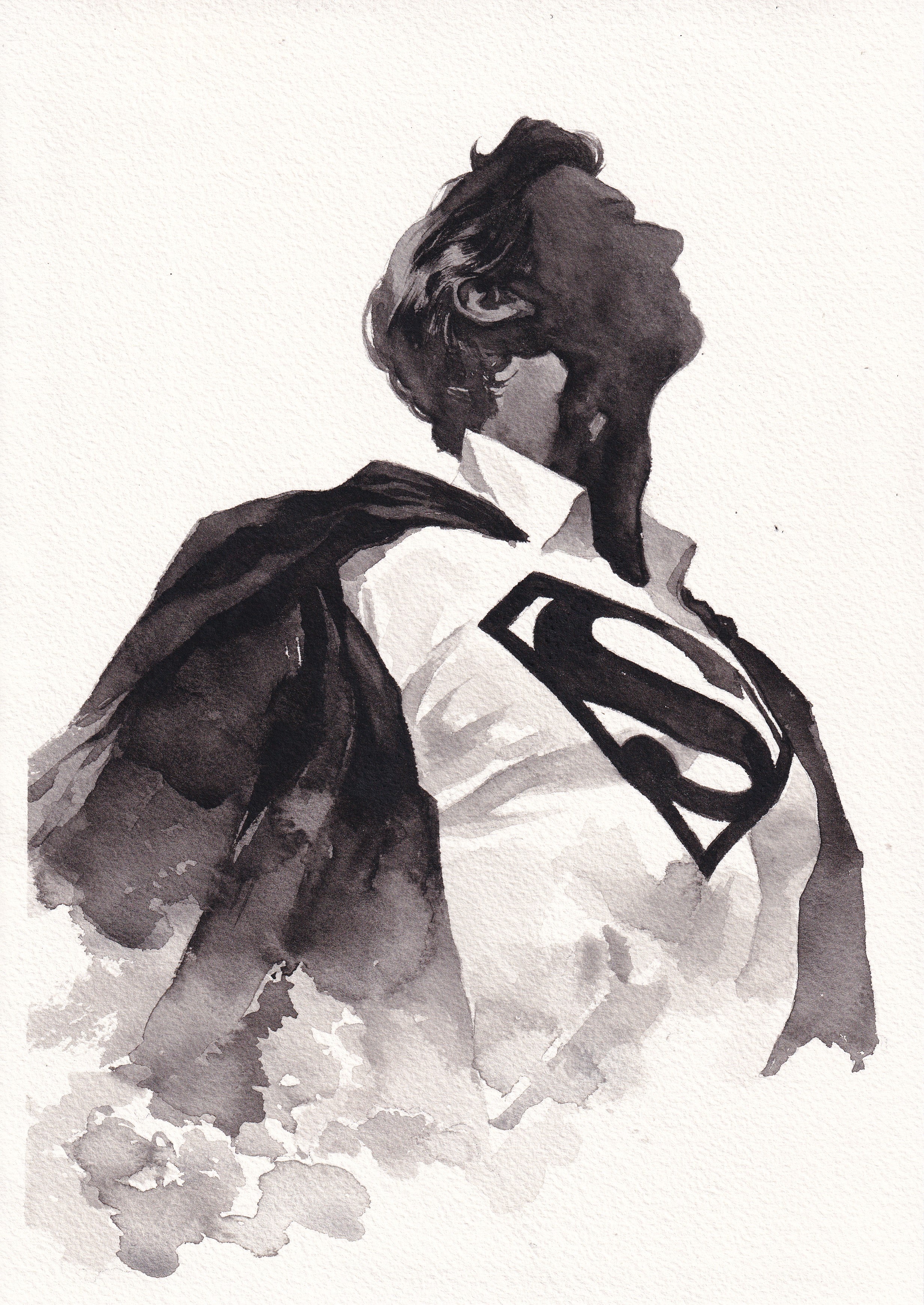 Ito Original Art Superman Man of Steel Illustration