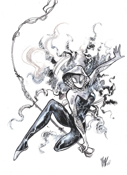 Vincenzo Riccardi Original Art Spider-Verse Gwen 1 Illustration