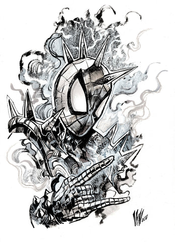 Vincenzo Riccardi Original Art Spider-Verse Spider-Punk Illustration