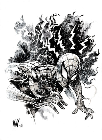 Vincenzo Riccardi Original Art Spider-Verse Spider-Man Illustration