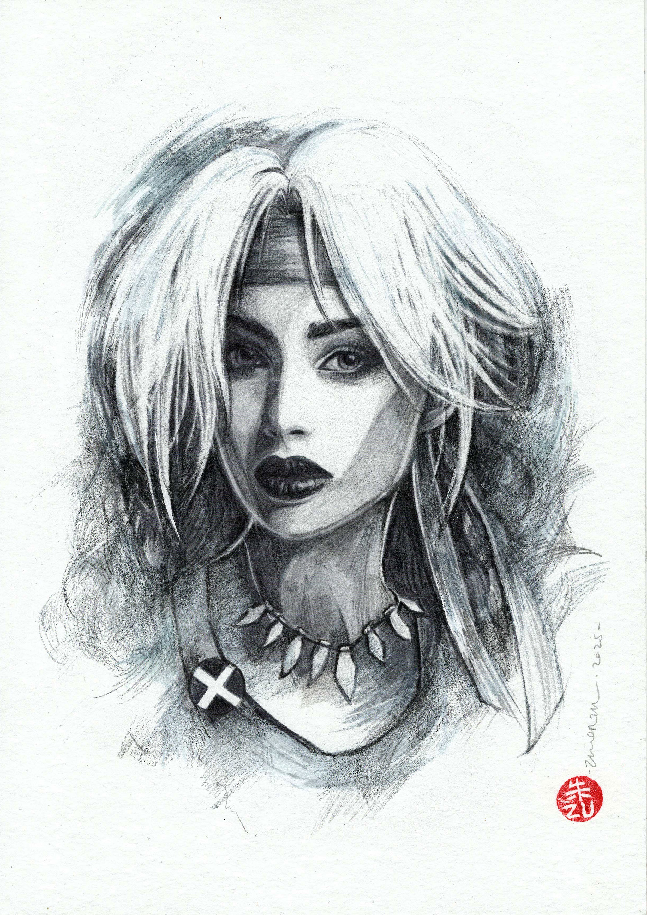 Zu Orzu Original Art Mixed Media Portraits Week 3: Savage Rogue